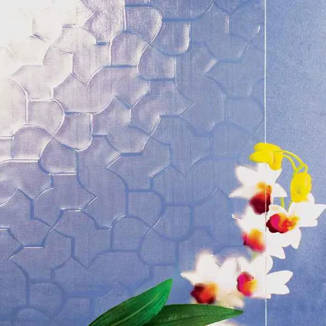 3mm-10mm Clear Figured Patterned Glass with Karatachi, Mitlite/Flord/Moru/ Nashiji/Dark Nashiji Optional