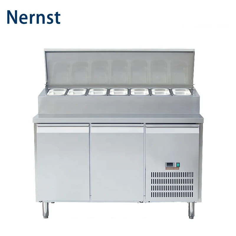 2 doors Marble Table Salad Worktable Chiller / Sandwich Worktable / Sandwich refrigerated worktop