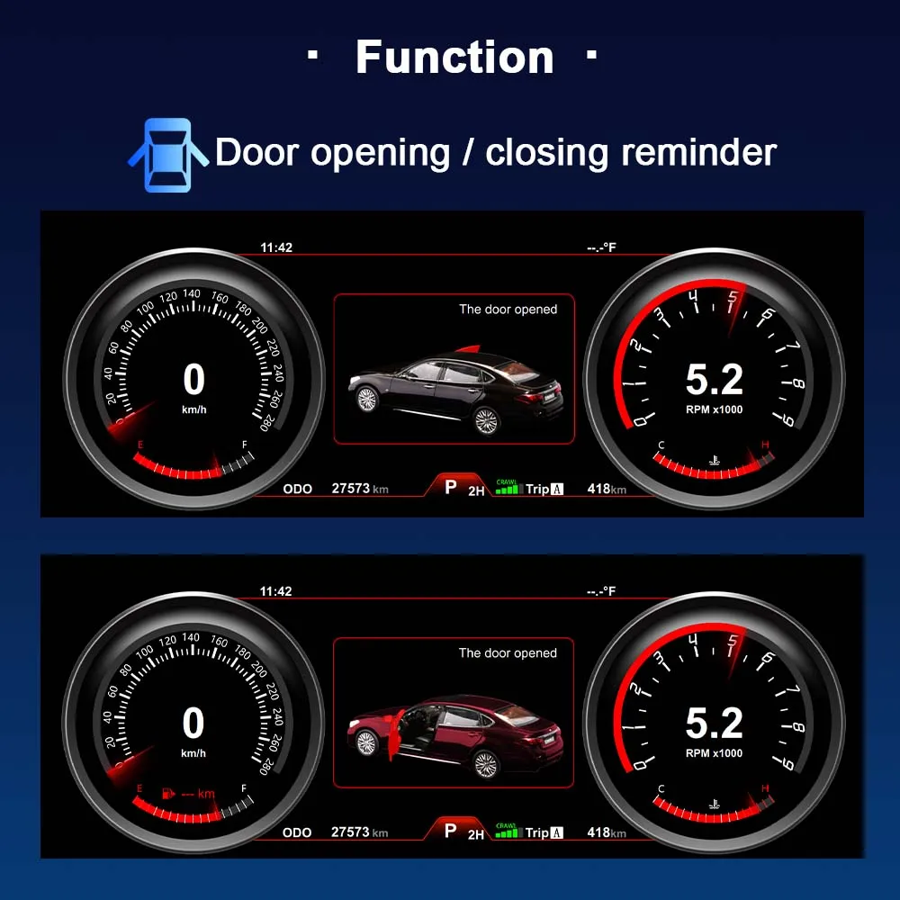 Bosstar Digital LCD Dashboard Panel Virtual Instrument Cluster CockPit Speedometer for infiniti Q70 QX80