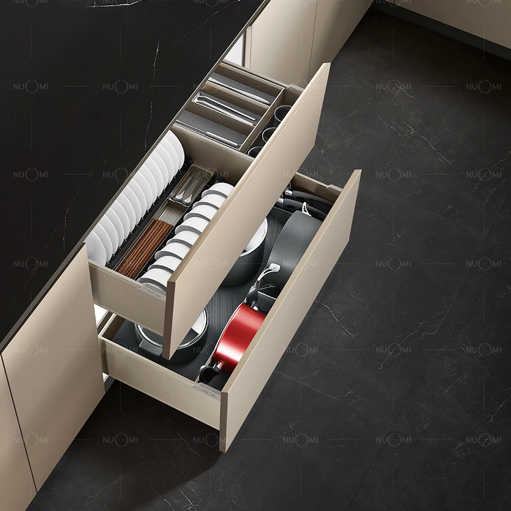 NUOMI Encanto cabinet pantry organizer Pull Out unit drawer Basket with inner cutlery  tray kitchen storage