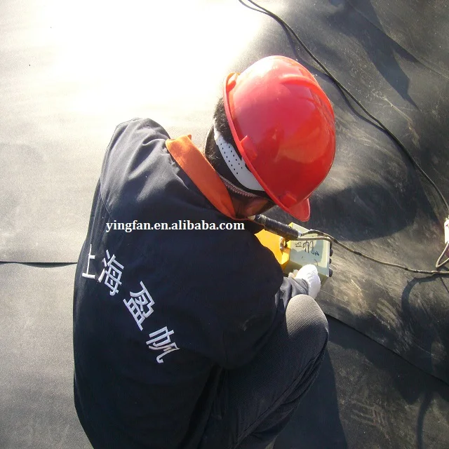 Водонепроницаемая подкладка HDPE геомембрана 0 5 мм 75 проект свалки для пруда и рыболовства выращивание рыбы креветок