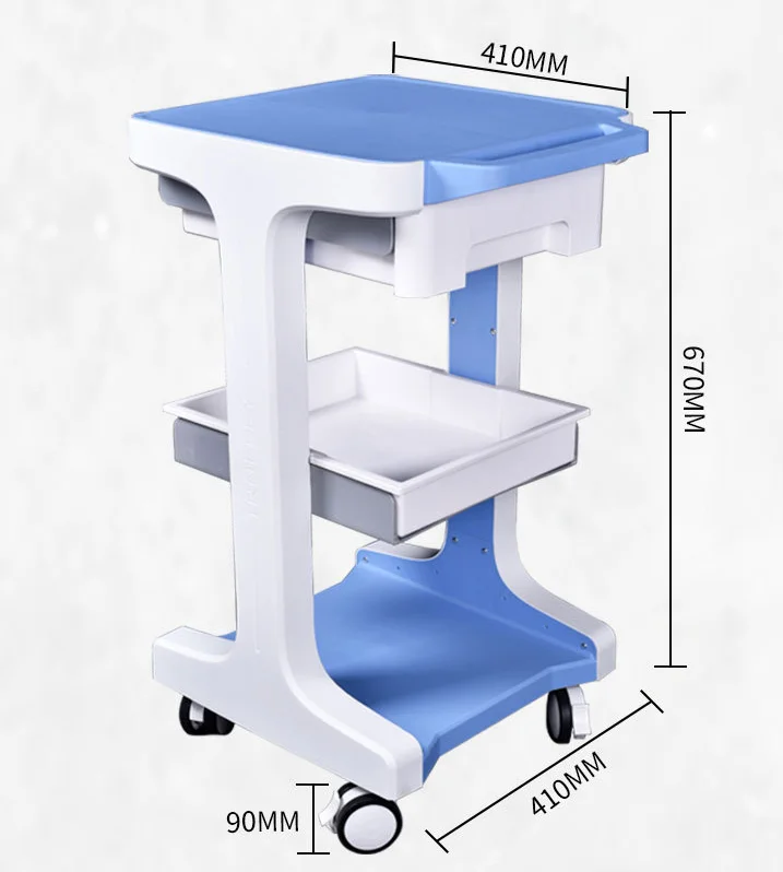 2022 Best Selling  Salon Beauty Machine Cart  Stand Spa Trolley with Two Drawer