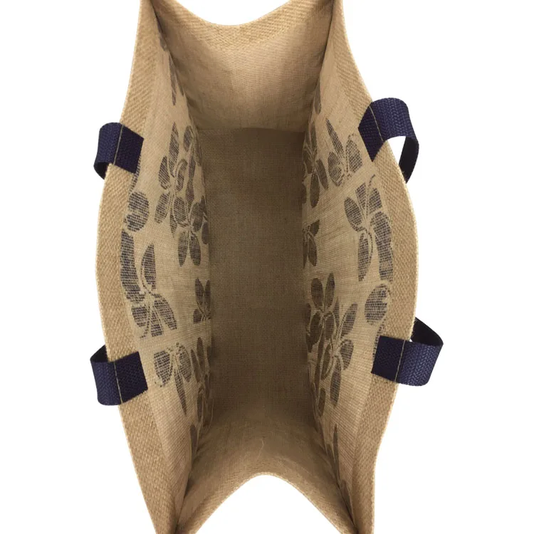 
Manufacturers wholesale cheap high quality custom design printed shopping tote jute bags 