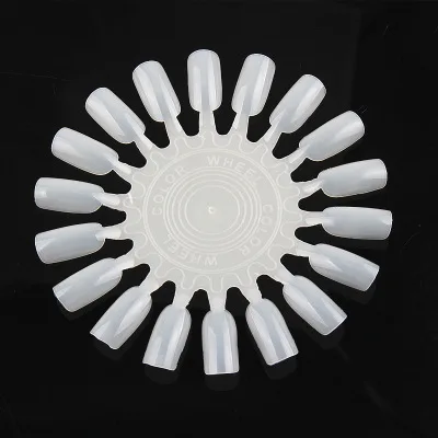 Natural ABS Nail Polish Color Chart 20tips Plastic Nail Color Display