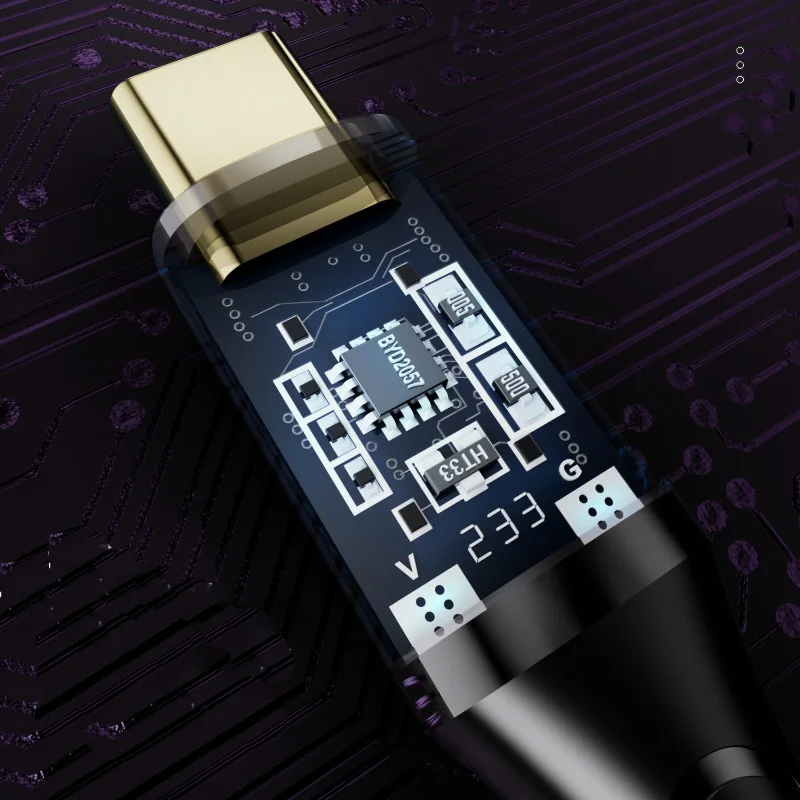 transparent type c 100w cable fast charging 1M USB 2.0 with led display wholesale pd cable 5a type-c 100w pd data cable