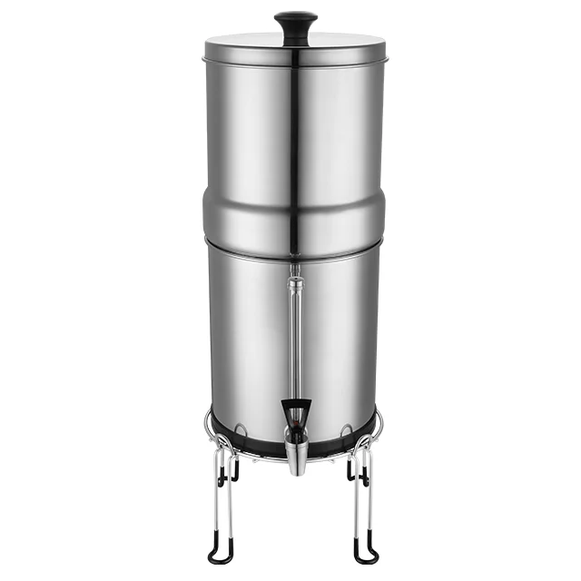 2.25 Gallon Stand Bucket Camping Tank Containers Purification System Fed Water Gravity Filter