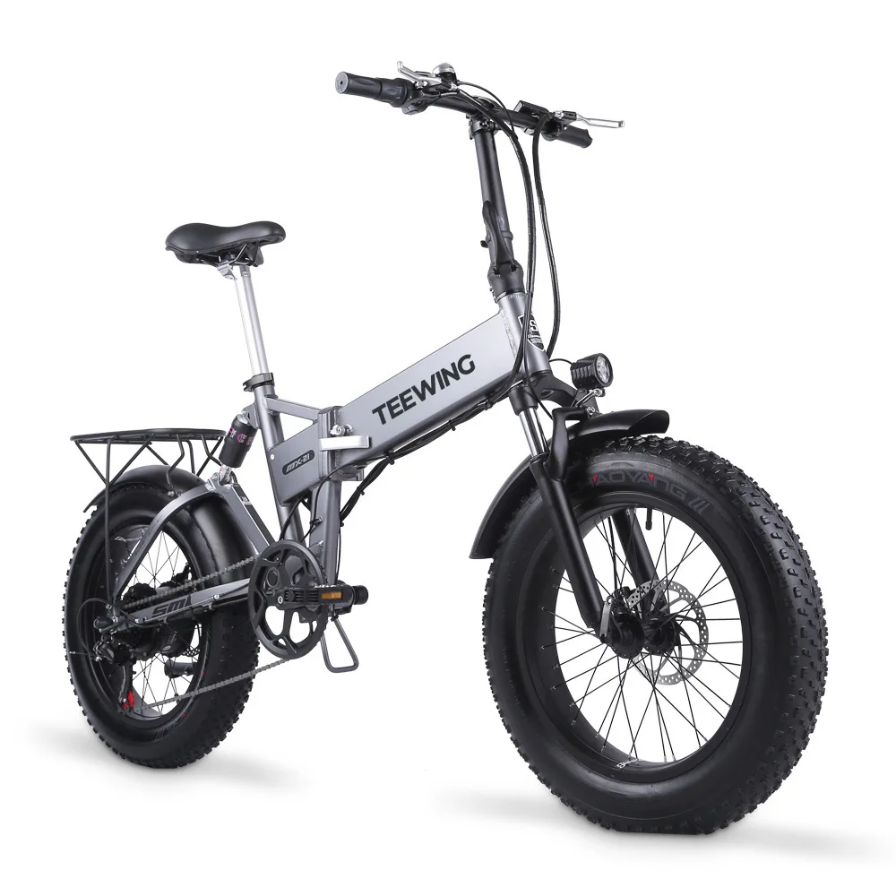 Folding electric mountain bike big wheel electric assist modified 48V 12.8Ah lithium battery variable speed off-road bike