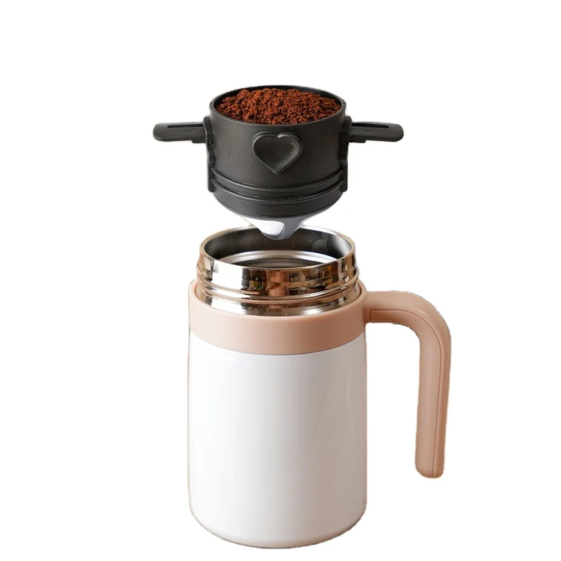 Прямая поставка от производителя складной фильтр для кофе с прозрачной чашкой 304 из нержавеющей стали портативный заварочный чая
