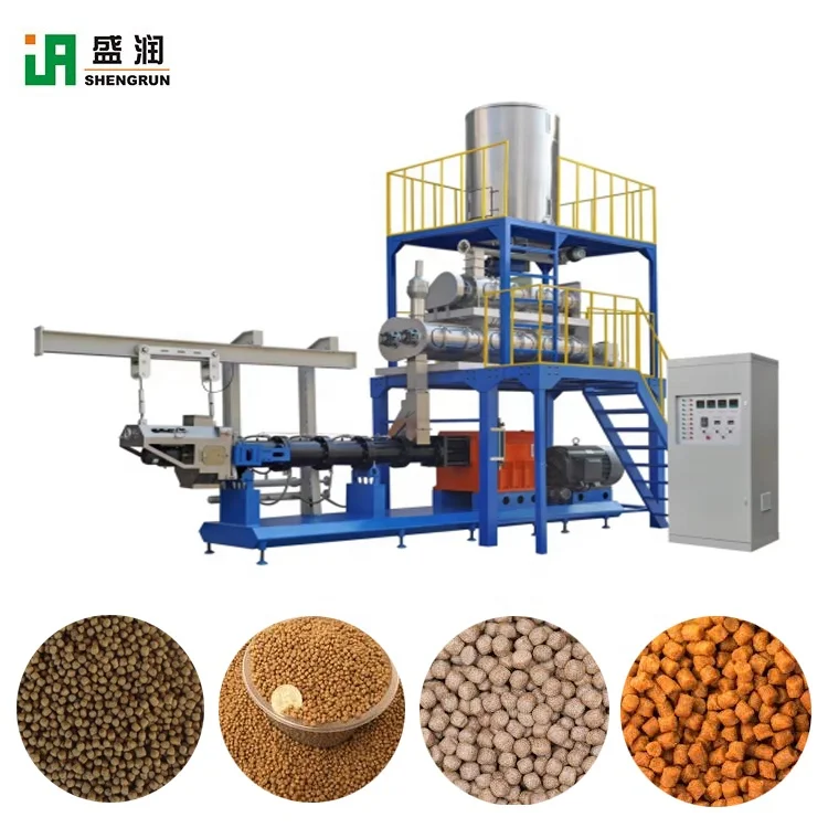 Animal Pet Food Production Line Dog Cat Bird Fish Feed Granulator Extruder Making Machine Production Line