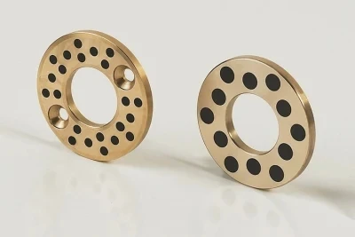 Solid Lubricating Brass Washer JDB Self Lubricating Bronze Graphite Plain Flat Washer Shim Custom OEM Copper Washer Thrust