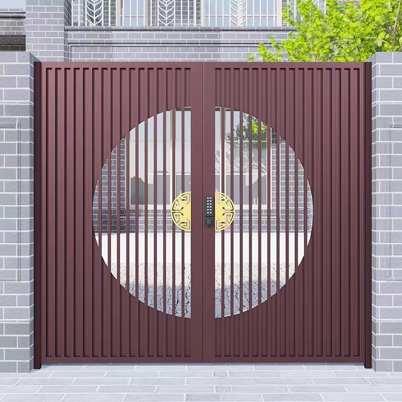 Villa gate retro engraved rural old door old elm Chinese style antique double entry door courtyard