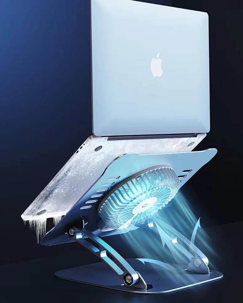 Новый Регулируемый охлаждающий вентилятор для ноутбука из алюминиевого сплава Поворотная подставка с вентилятором Портативная