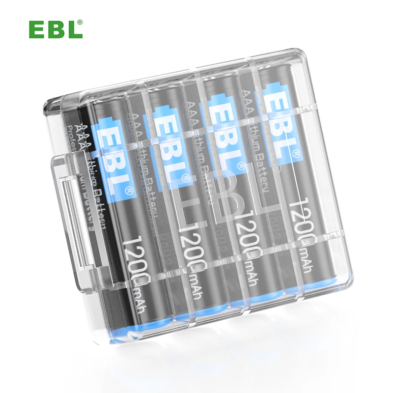 4PCS Cylindrical Triple A Lithium iron Dry Battery 1.5v 1200mAh AAA Lithium Ion Batteries Pack