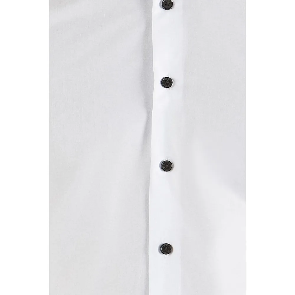 
 Мужская классическая рубашка, элегантная белая хлопковая рубашка под смокинг с манжетами  