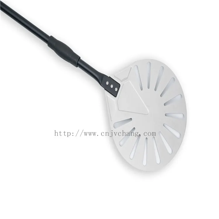 Professional Anodized Aluminum Perforated Pizza Peel Shovel and Round Turning Peel Pizza Oven Brush Baking Tool Set
