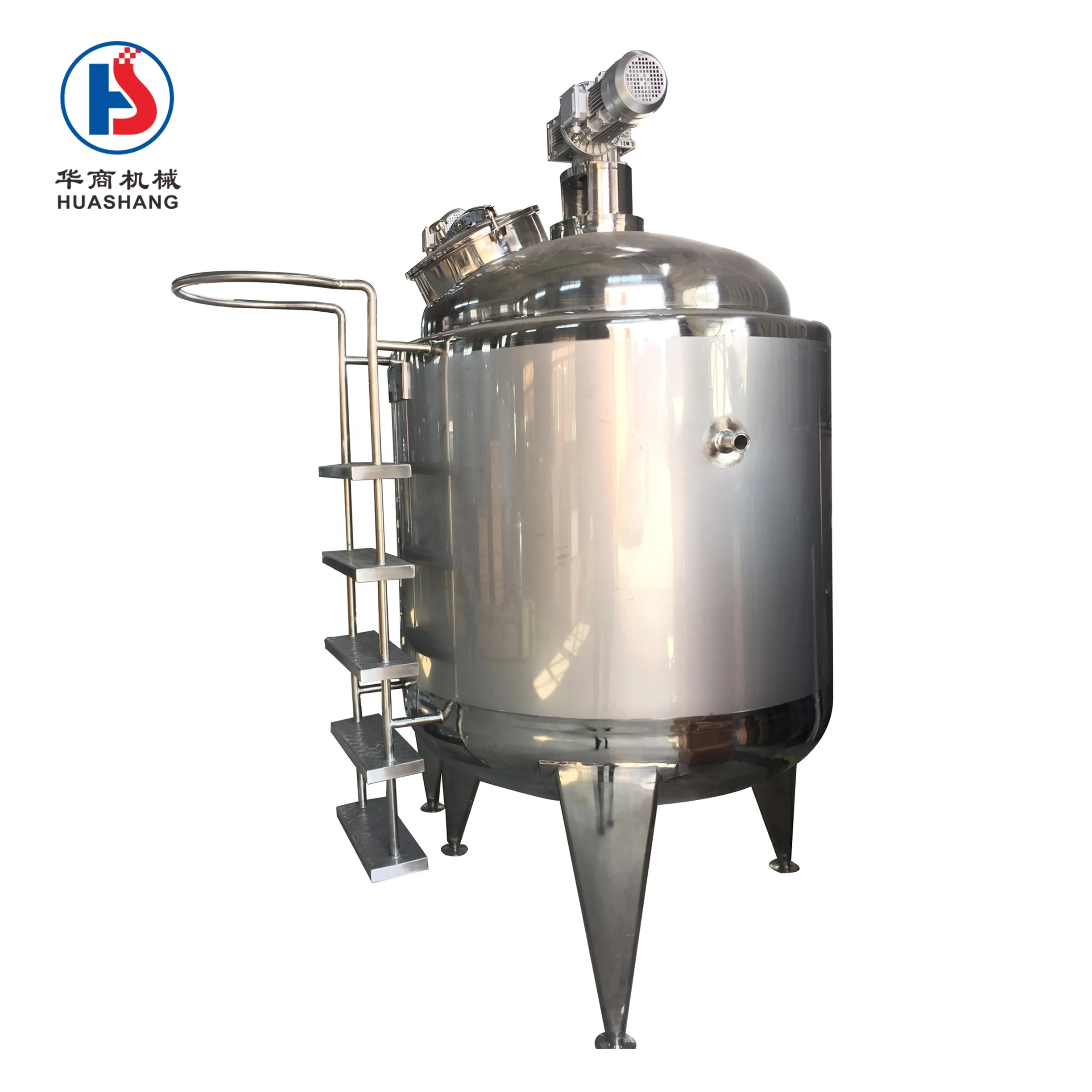 1500L industrial liquid blender with heating function stainless steel emulsifying and mixing tank