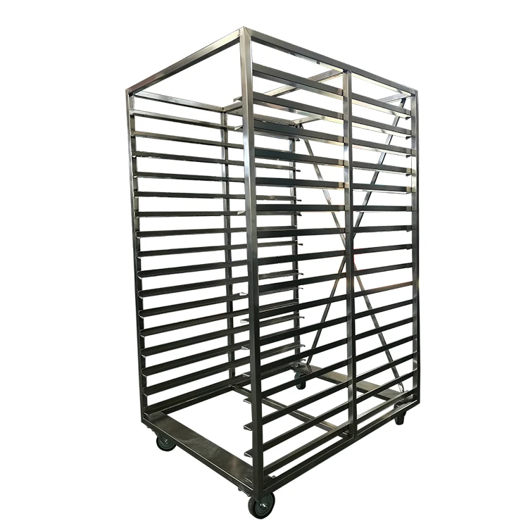 Malaysia  Factory outlet Kitchen Equipment Stainless Steel Bread pan Cooler Bakery Tray Rack Trolley baking oven trays Trolley