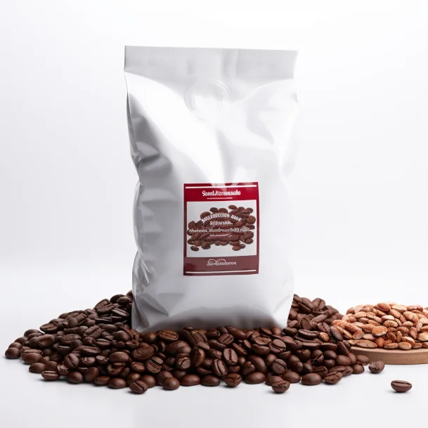 Custom Printed Resealable Matte Food Grade Empty standing white coffee bag for coffee Tea plastic packaging bag