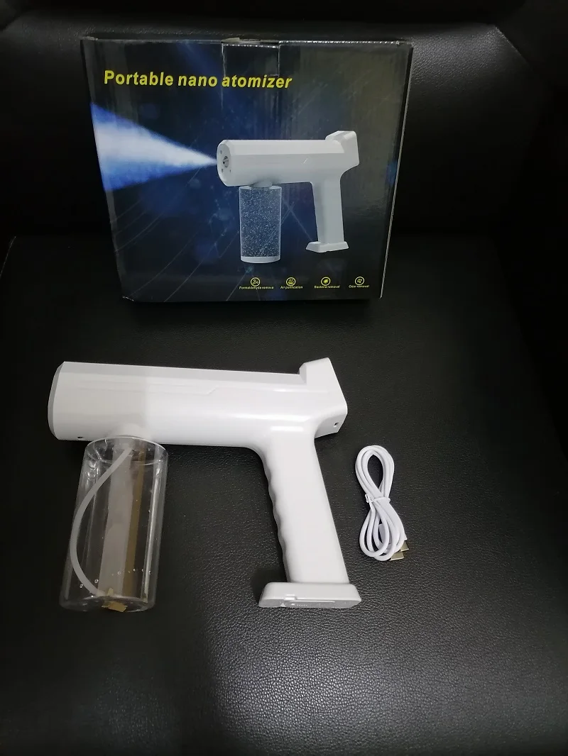  Portable cordless nano mist sprayer gun electric atomizer spray machine Blue ray disinfecting wireless