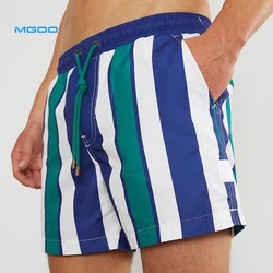 MGOO Recycled white spandex shorts running men shorts 4 way stretch beachwear Hula Girl Hoo Haa