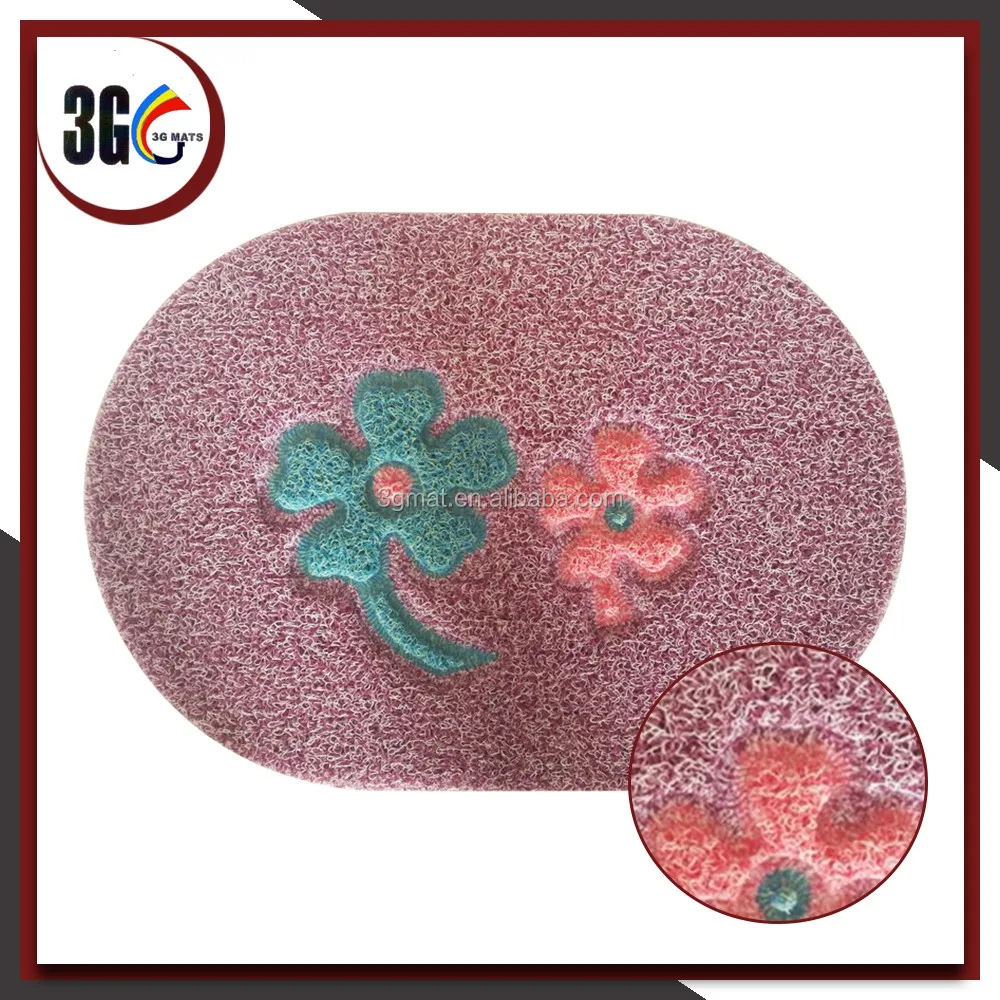 2023 Summer Hot Selling 3G Natural Character Mat Rags and Carpets PVC Washable Wire Coil Mat