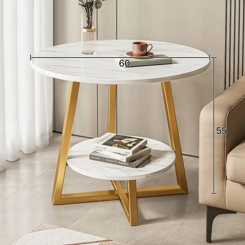 Nordic Mushroom Shaped Small Tea Table Small Family Round Plastic Edge Table High And Low Combination