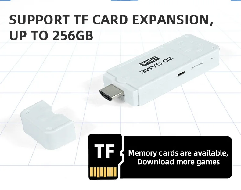 Y6 Game Stick 4K HD TV Retro Classic Video Game Console 64GB 10000 games 3D Gaming Console For PSP/N64