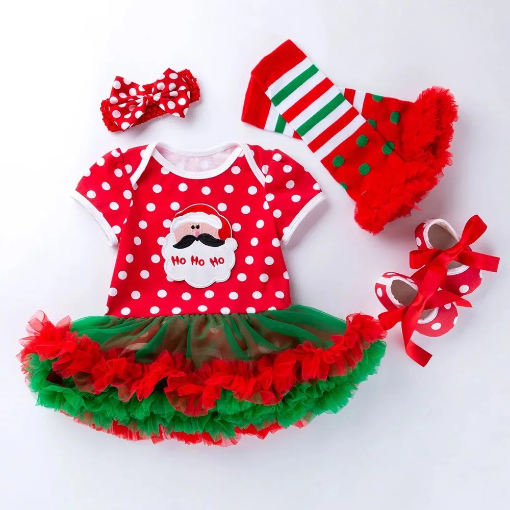 Cross-border infants new Christmas set cartoon tree body skirt children skirt stockings