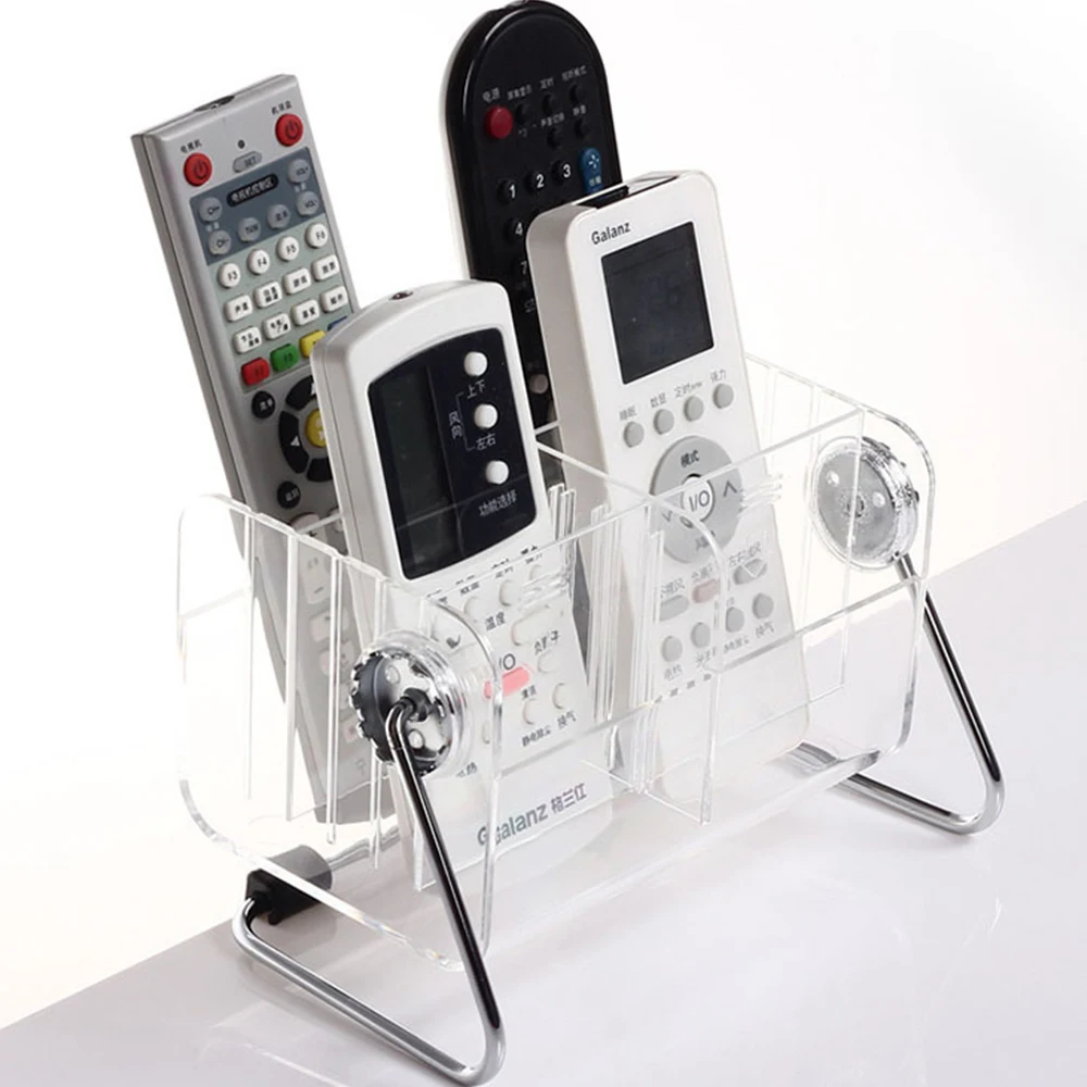 Customized Transparent Acrylic Remote Control Stand Desktop Shelf
