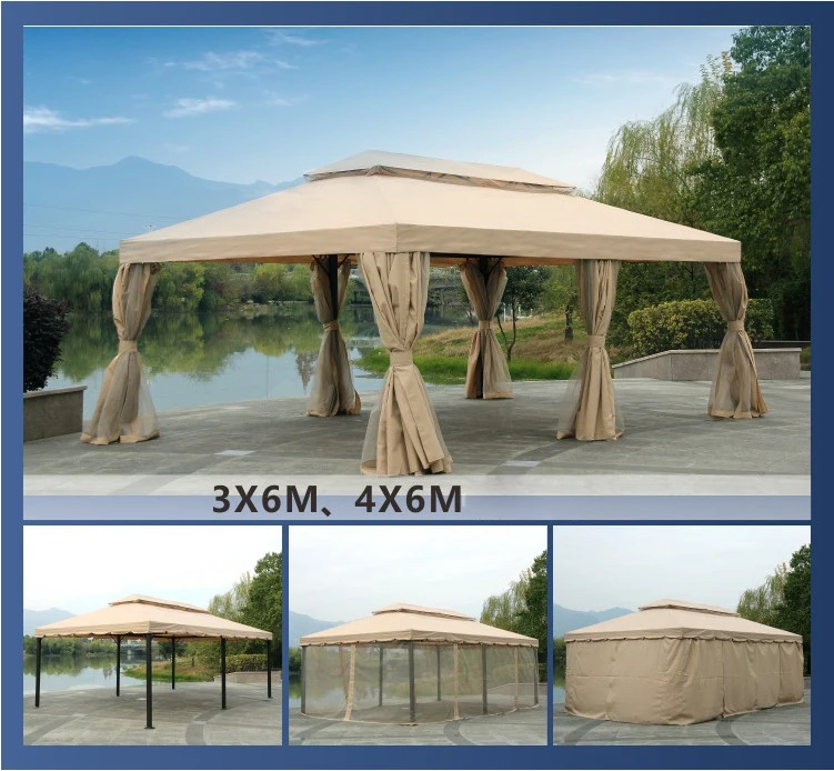 Outdoor Pavilion Courtyard Garden 3x3 Meters 10x10 Foot Gazebo Outdoor Canopy