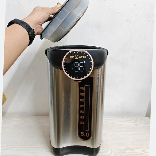 5.0L digital display screen with touch control panel intelligent safty-lock 12 phases insulation electric thermopot