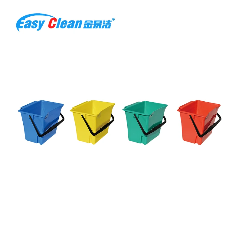 ECG Multi-Functional Plastic Mini Kentucky Mopping Cleaning Trolley Mop Wringer Bucket