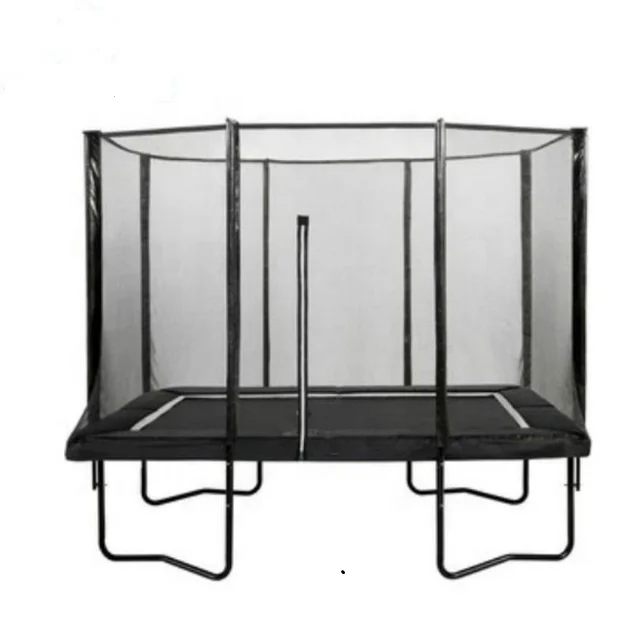 Black Powder coating Spring  Rectangle  7X10FT Trampoline with Enclosure