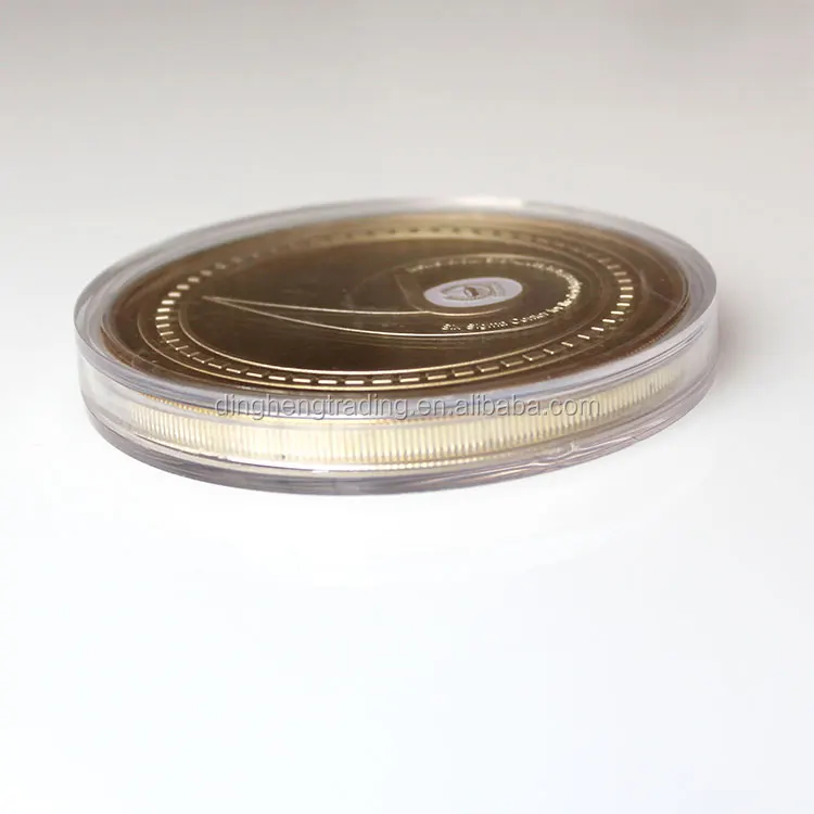 Индивидуальный акриловый Сувенирный контейнер для монет и капсул витрины