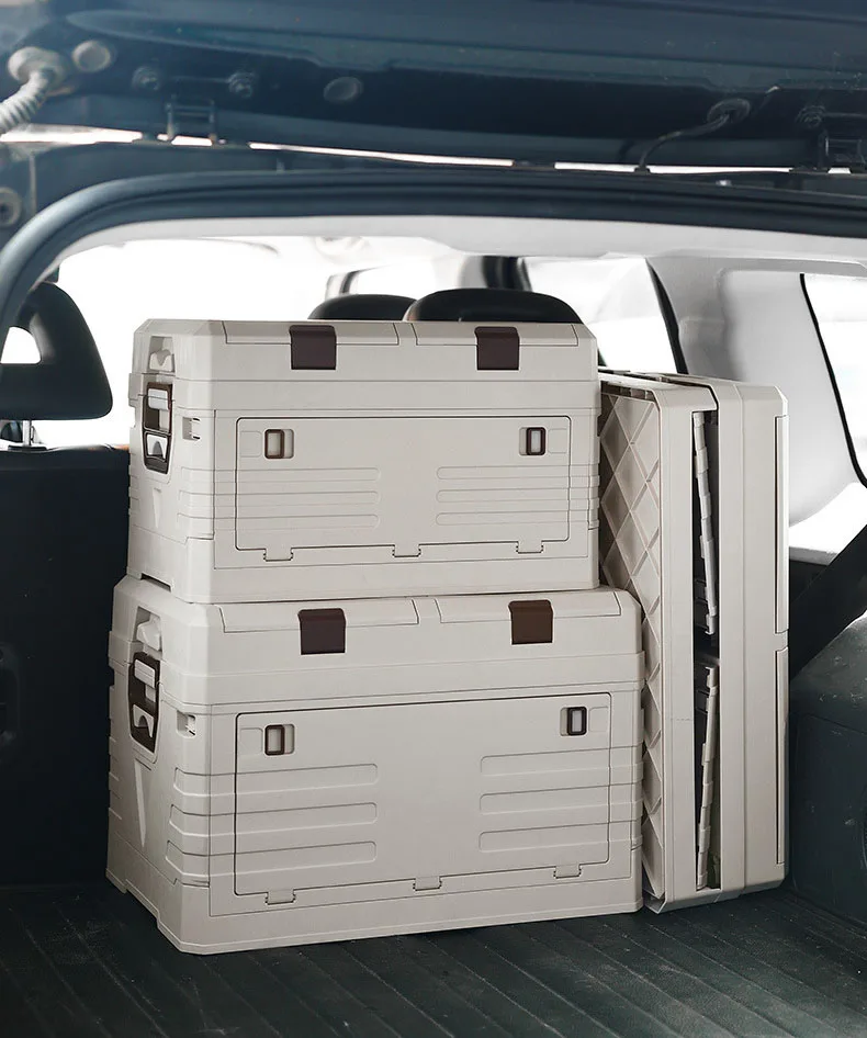 Fashion Style Camping Multifunctional Foldable Plastic Tote Storage Box with custom logo Outdoor