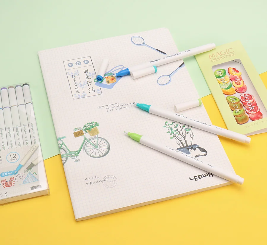 factory Customization Art Supplies Fineliner Drawing Pen 12 Vivid Colors Micro Line Coloring Pen