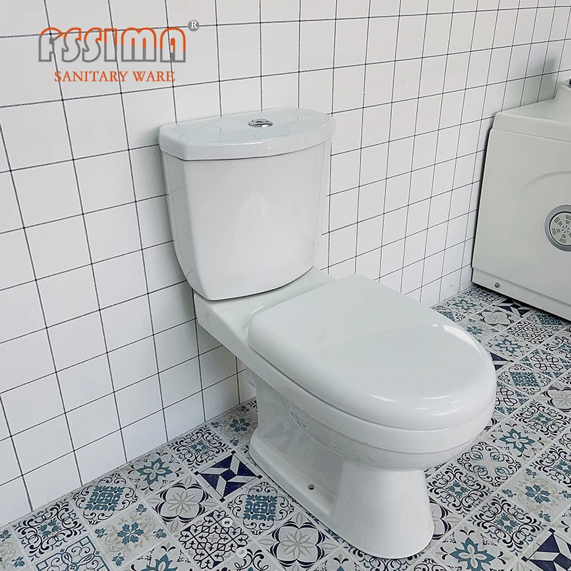 Wholesale price toilet bowl floor mounted toilet s trap bathroom washdown two piece ceramic s trap toilet bowl
