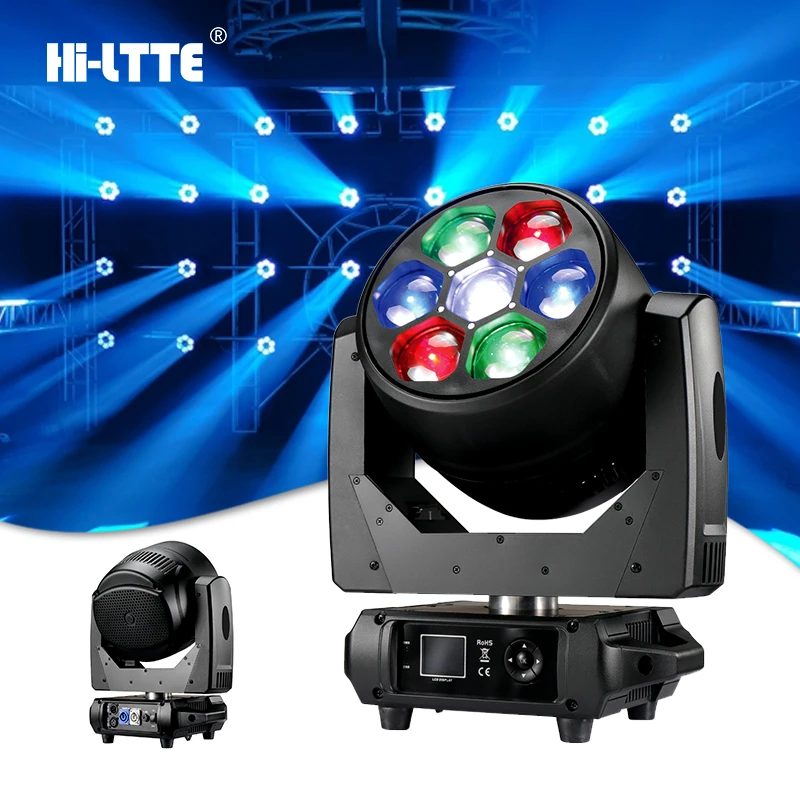 Led RGBW 4in1 moving head mini bee eye zoom 7x40 led wash light color rgb moving head