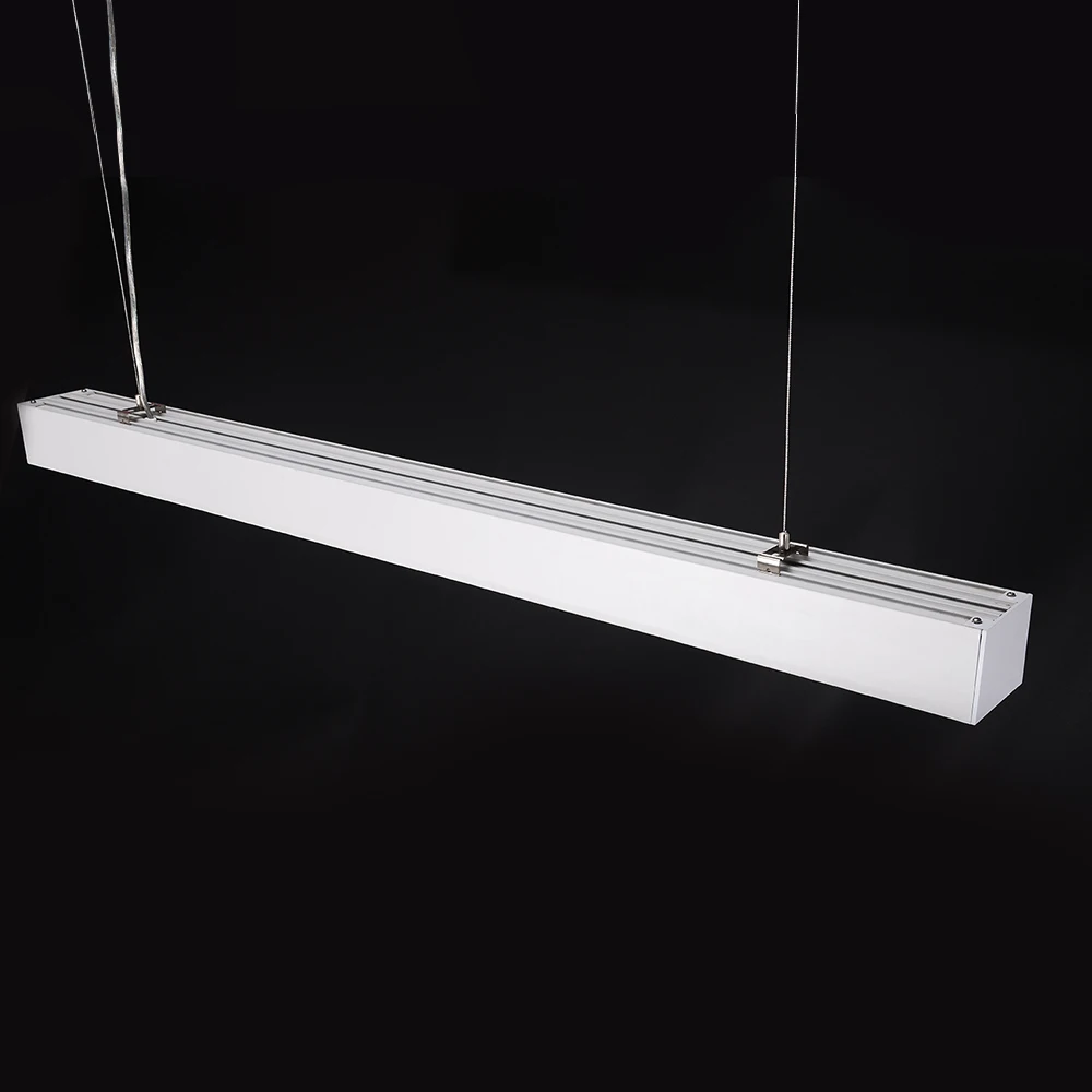 Modern Led Ceiling Chandeliers Lights White Black Body Creative Ceiling Chandeliers Trimless Led Strip Line Linear Light