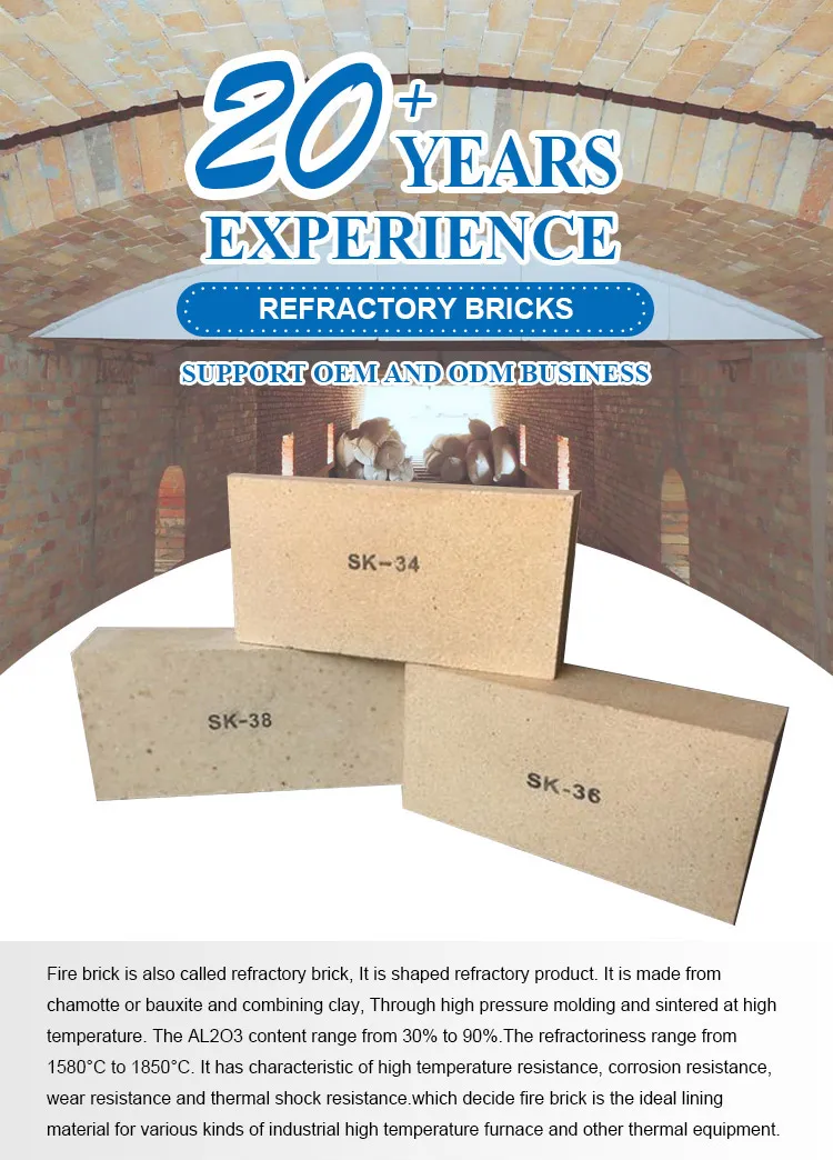 Manufacturer Supplier Refractory Fire Clay Bricks For Boiler Kiln Industry