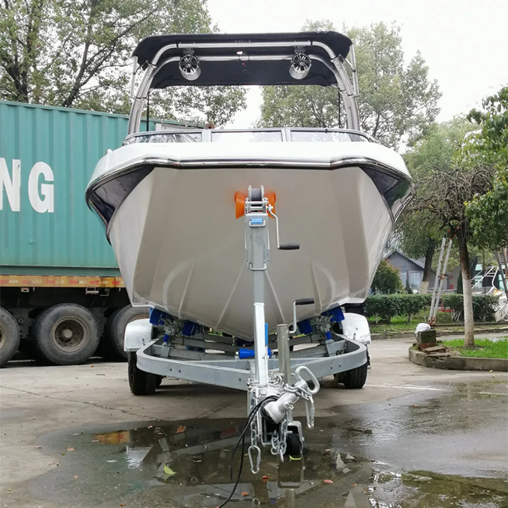 19ft high quality fiberglass speed boat yacht for 8-10 people