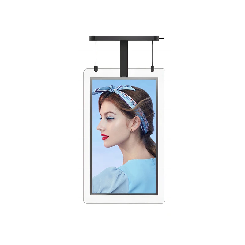 VETO 43 49 55 65 Inch Ultra thin Retail Store Indoor Video Player Double Sided Hanging Advertising Display Acrylic Menu Board