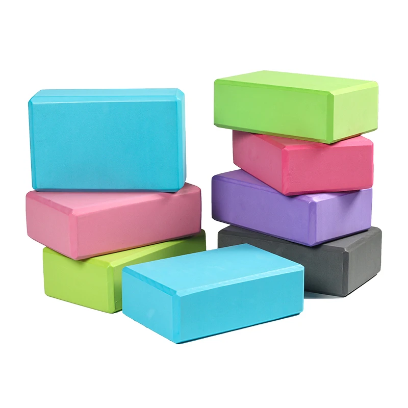 Custom  LOGO EVA Foam Yoga Block Non-slip Gym Fitness Yoga Pilates Brick for Home Use
