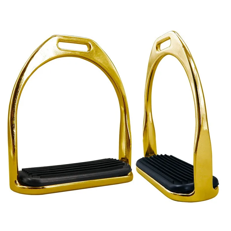 12cm Horse Stirrups Stainless Steel Horse Riding Stirrups with Rubber Pad