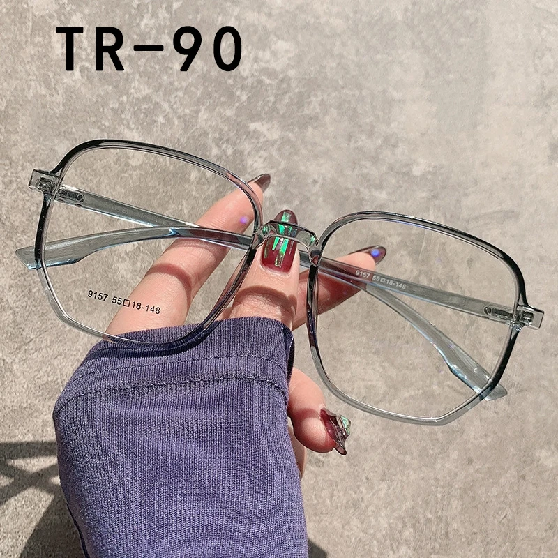 Fashionable Polygonal Optical Frame Women Metal Frame Tr90 Anti-blue Light Eyeglasses Frames