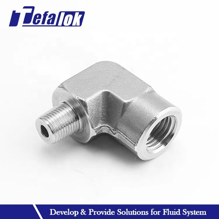 20000psi High Pressure Female To Male Elbow Pipe Fittings Stainless Steel Pneumatic Ferrule Welding Elbow