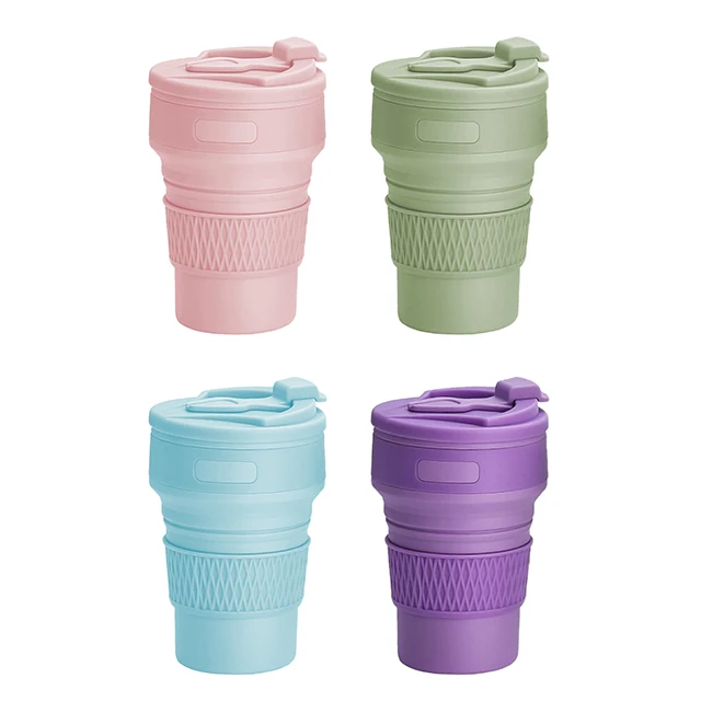 Collapsible Coffee Jug Foldable Coffee Camping Cups Silicone Snack Collapsible Travel Mug