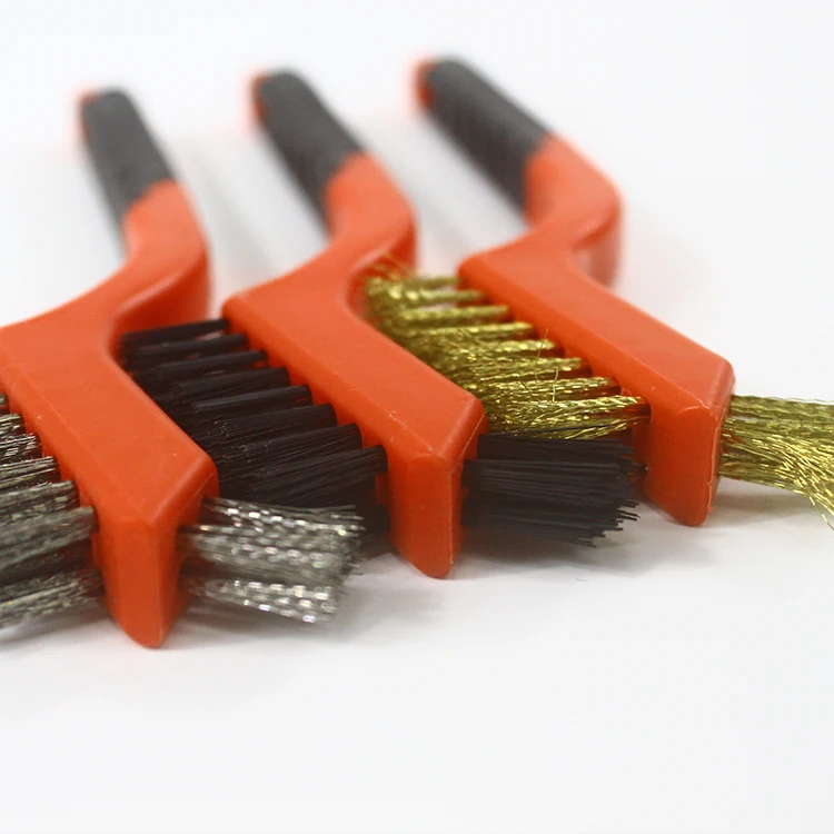 Yep Hot selling Stainless Steel/Brass/Nylon Brushes Head with Extra Cluster of Bristles for Car Cleaning Rust