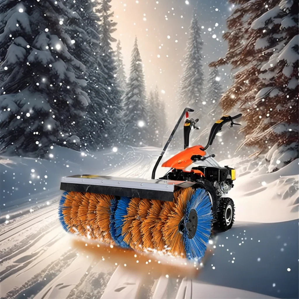 Best High Quality Powerful Gas Riding Auto Automatic Thrower Trade Sweeper Broom Brush Snow Blower Machine