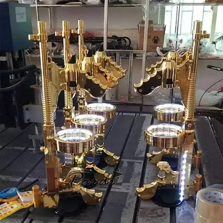 Champagne Gun Holder Event Supplies Display Shelf Champagne Bottle Holder Champagne Wine Set Shotgun with LED Lights